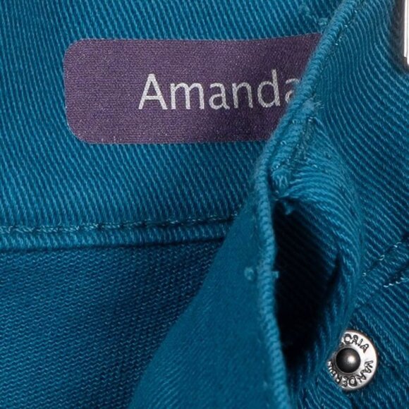 Gloria Vanderbilt Amanda Teal Jeans 12 Womens Classic Straight Fit Cotton Denim - Picture 5 of 6